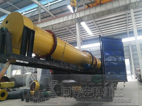 河南商丘的客戶，您采購的Ф1200×8m雞糞烘干機(jī)已發(fā)出