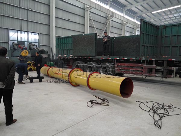 黑龍江的客戶，您采購的1.2×7m的牛糞烘干機(jī)已發(fā)出，請注意查收